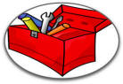 Red tool box showing helpful real estate tools